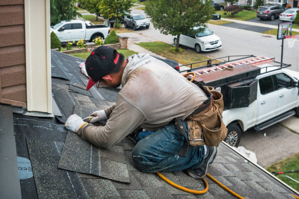 Professional Gutter Repair And Installation technician working in West Camp, NY